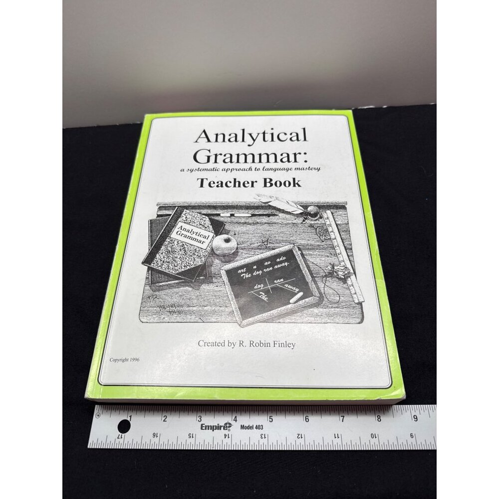 Analytical Grammar Teacher Book By R. Robin Finley 1996  Guide For Language Mast